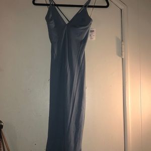 Windsor- Strappy Light Blue Midi Dress